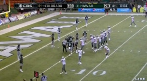 Controversy riddled the ending to the Hawaii-Colorado match.